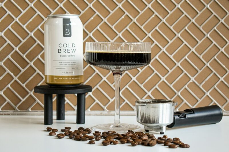 Cold Brew Martini made with Beatrix Coffee Roasters Cold Brew Cans