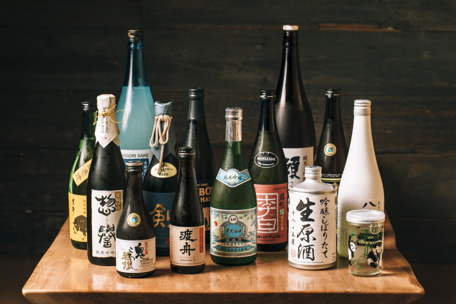 Sake Bottles at Sushi-san