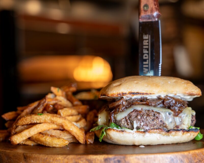 Grilled Bison Burger Deluxe at Wildfire