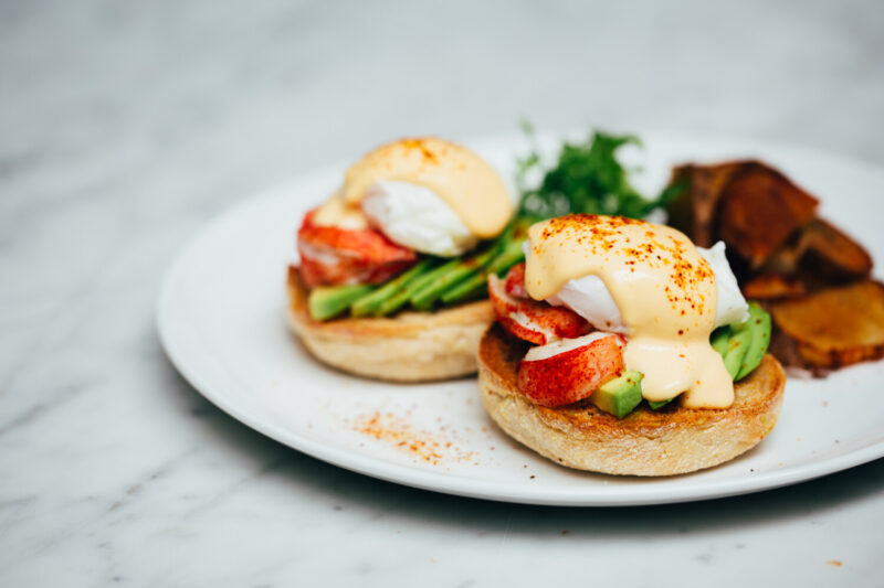 Lobster Benedict at Di Pescara