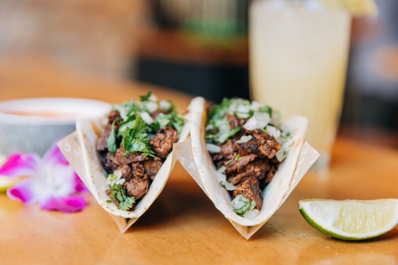 Grilled Carne Asada Tacos from Tallboy Taco