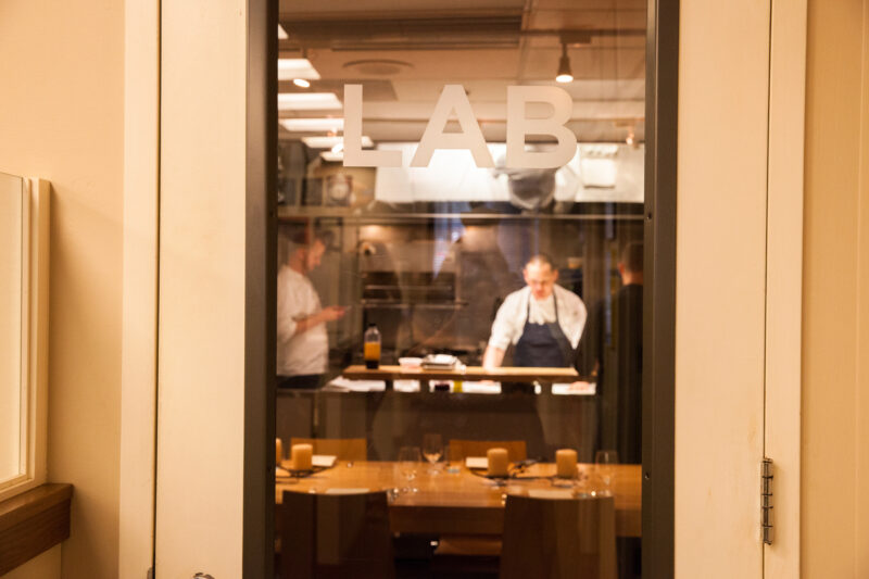 View into the Test Kitchen at Lettuce Corporate offices