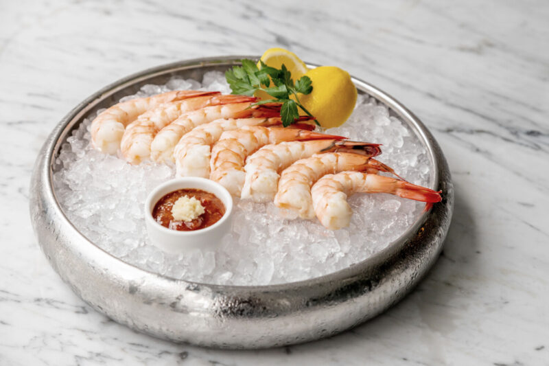 Shrimp cocktail with cocktail sauce