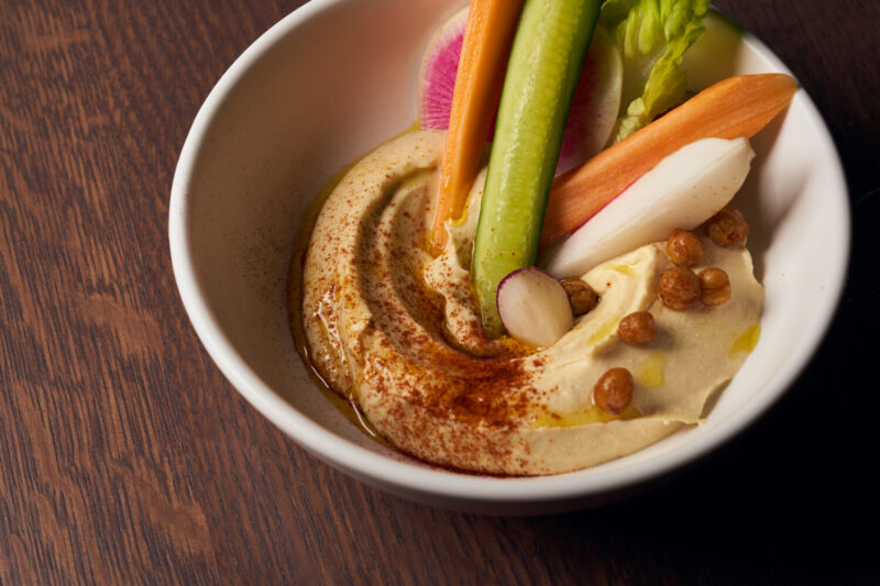 aba hummus with crudite