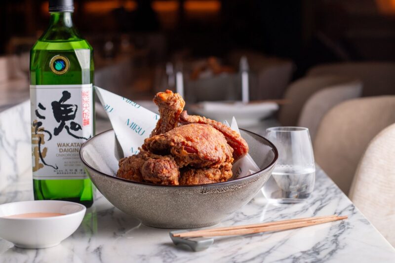 Japanese-Style Fried Chicken at Miru at The St. Regis Chicago, available on Christmas Eve and Christmas Day 2023