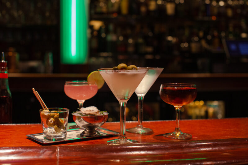 Various martinis at Shaw's
