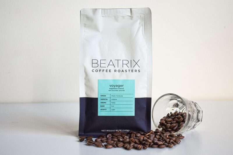 Bag of Beatrix Coffee Roasters' Voyager espresso roast