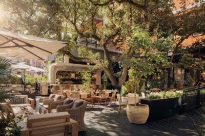Patio at Aba in Austin, Texas