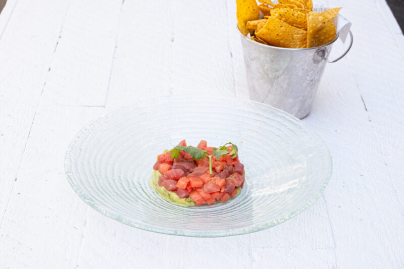 Ahi tuna and water melon tartare