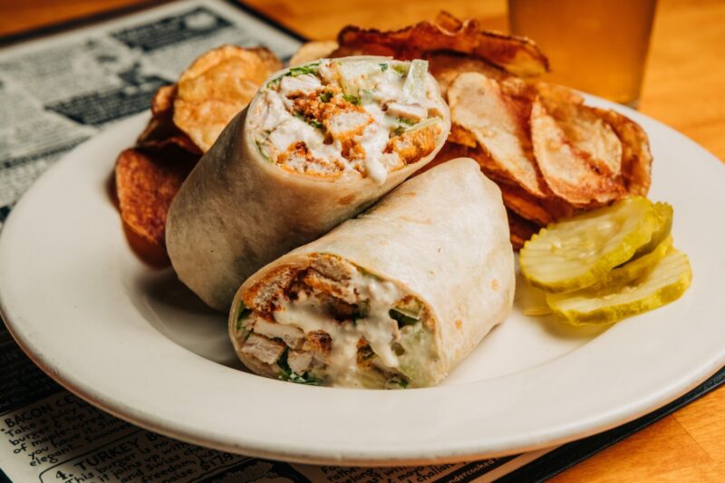 The Chicken Caesar Wrap special at RJ Grunts