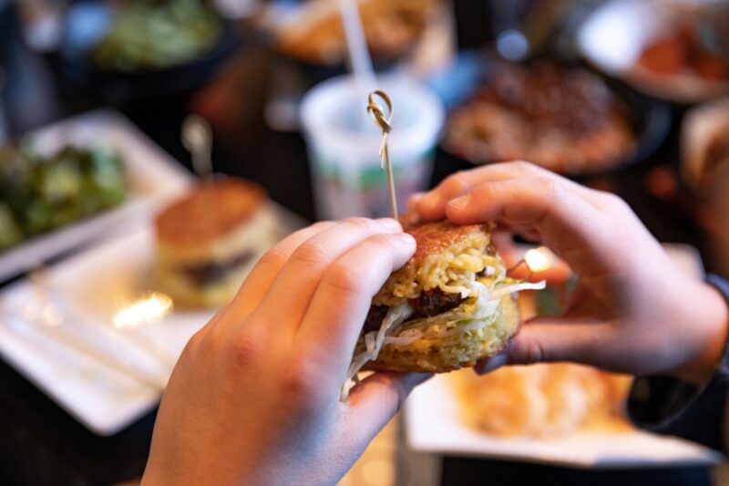 Kids' Ramen Burger at Tokio Pub