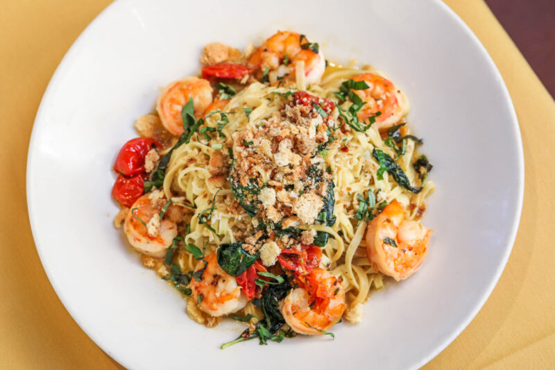 Linguini with Shrimp at Antico Posto