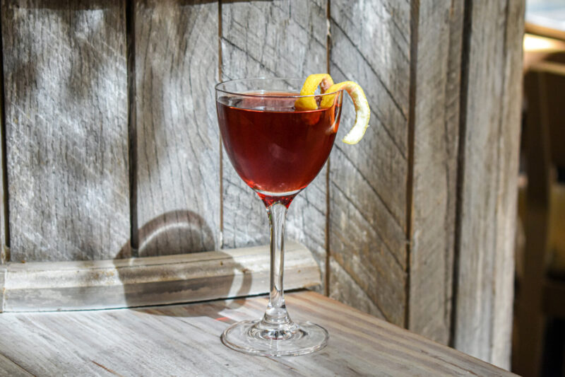 Aba spiced pear negroni