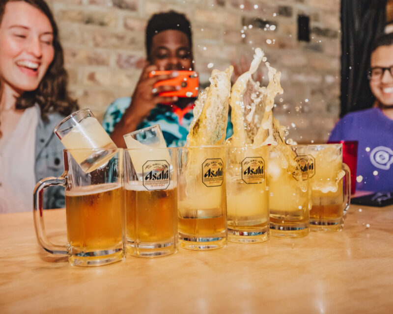 Sake Bombs at Ramen-san