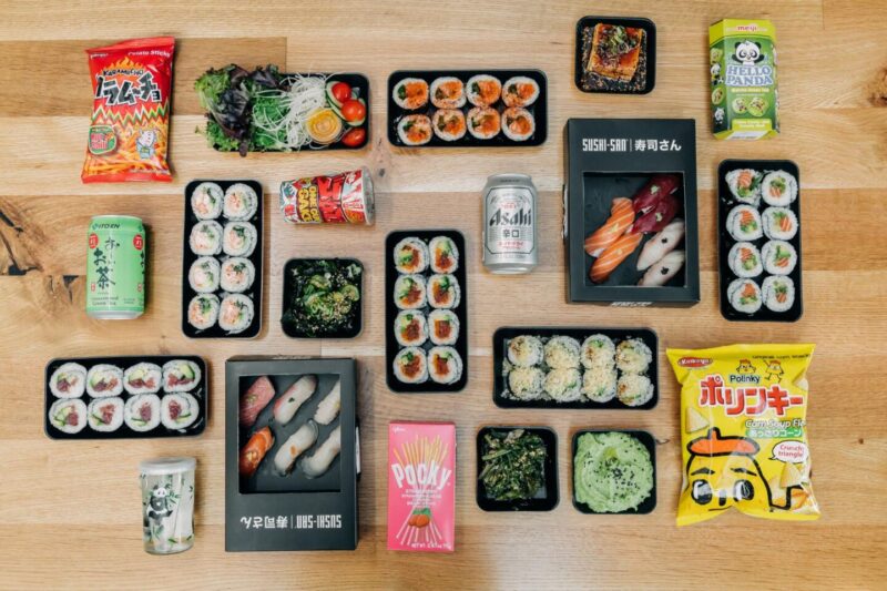 Assortment of snacks and dishes from Sushi-san Willis Tower