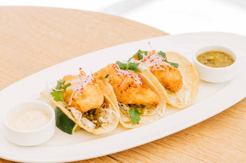 RPM Seafood fish tacos