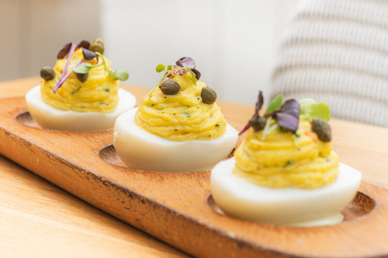 Potato Salad Deviled Eggs at Summer House on the Lake