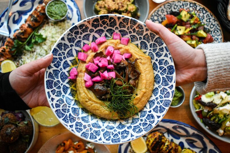 Spread of dishes at Ema