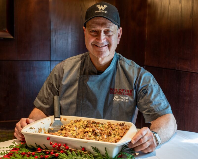 Chef Joe Wildfire and casserole dish