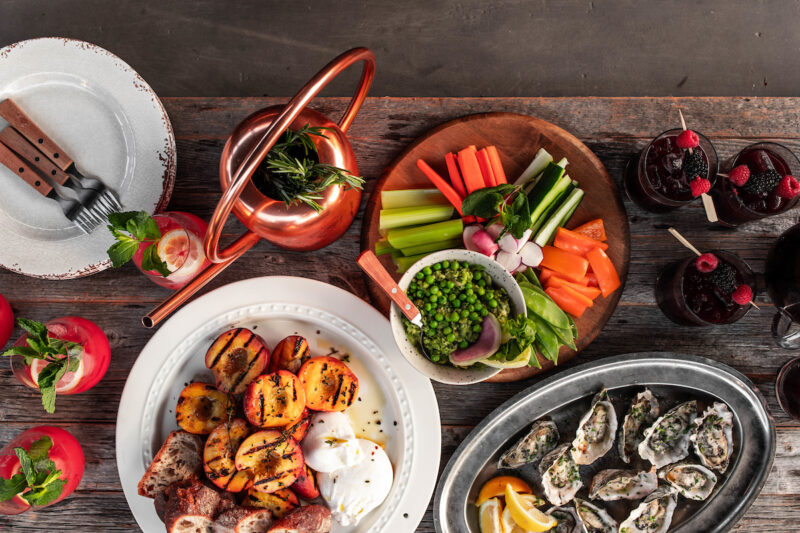 Appetizer spread at Summer BBQ