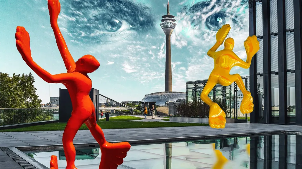 Dreiste Diebe stehlen die Flossis im Medienhafen individuelle Stadtführung