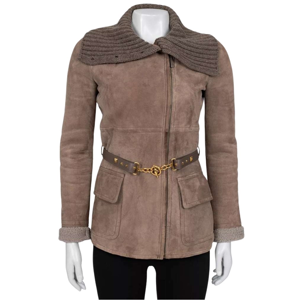 Gucci Collar Belted Jacket