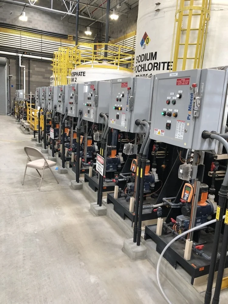 Automated chemical feed control panel — SCADA integration