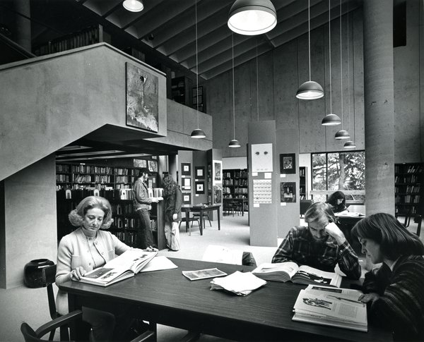 Patrons in Meyer Library