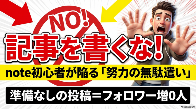 【初心者向け】noteで「挫折する人」と「伸びる人」の決定的な違い：成功をたぐり寄せる準備の極意