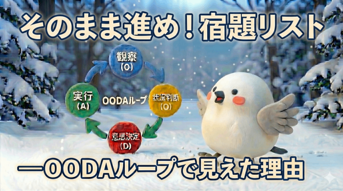 なぜ宿題リストはそのまま進めたほうが有利なのか ― OODAループで見えた理由