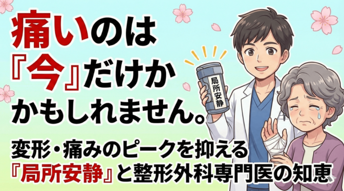 痛いのは「今」だけかもしれません！変形・痛みのピークを抑える「局所安静」と整形外科専門医の知恵