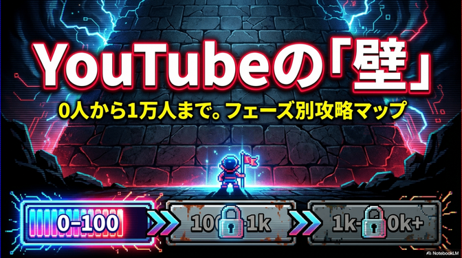 【0→1万人の全貌】YouTube運営の「壁」を突破し、着実にチャンネルを伸ばすためのロードマップ