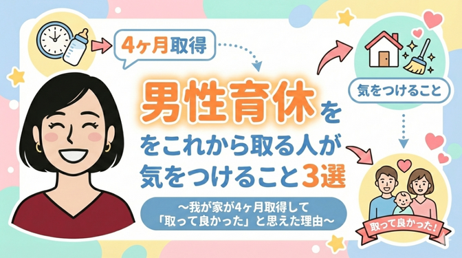男性育休をこれから取る人が気をつけること3選〜我が家が4ヶ月取得して「取って良かった」と思えた理由〜