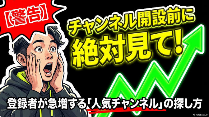YouTubeで勝つための「リサーチ術」：急成長チャンネルを見つけ、トレンドの波に乗る全手法