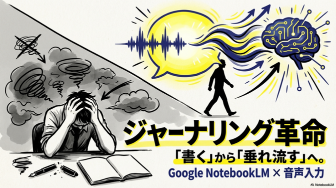 【ジャーナリング革命】もう日記は書かない。NotebookLMと「声」で脳を資産に変える