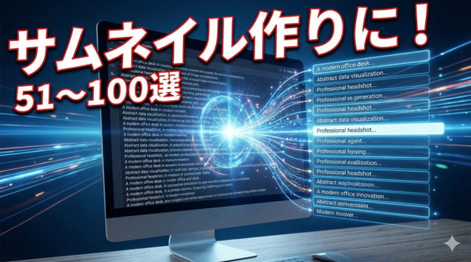  YouTubeサムネイル作成用：AI画像生成プロンプト 51～100選