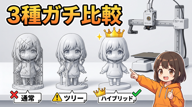 サポート材攻略シリーズ① 通常 vs ツリー「結局どっちを使えばいいの？」