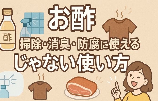 【お酢】掃除・消臭・防腐に使える「じゃない使い方」