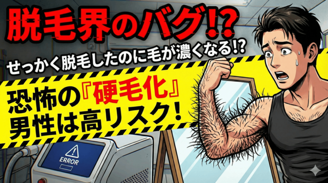 「脱毛界のバグ!?」せっかく脱毛したのに毛が濃くなる“硬毛化”とは。男性は高リスク！