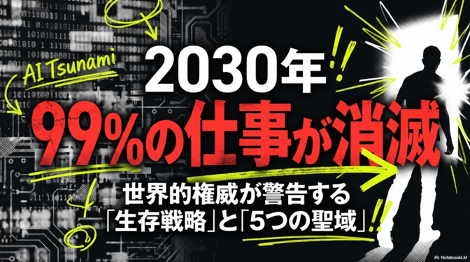 2030年、仕事の99%が消滅する？AI権威が警告する「生き残る5職種」と生存戦略