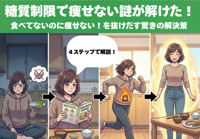 糖質制限で痩せない謎が解けた！食べないのに痩せない体から抜け出す驚きの解決策