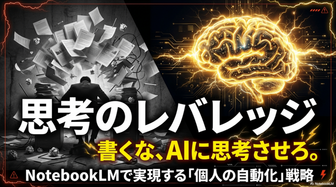 AIで「分身」を作る時代。NotebookLMで自分の思考を最強の資産に変える5つの衝撃的活用術