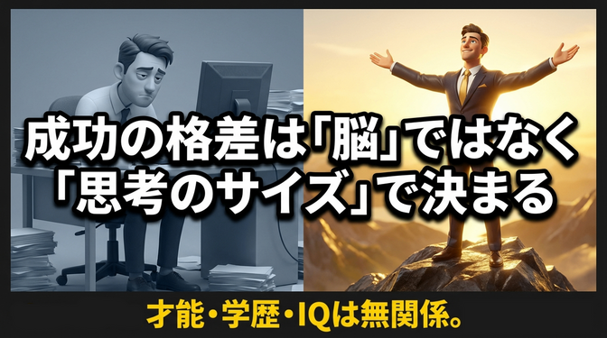 【成功の心理学】なぜ「大きく考える人」だけが、競争のない世界で勝てるのか？