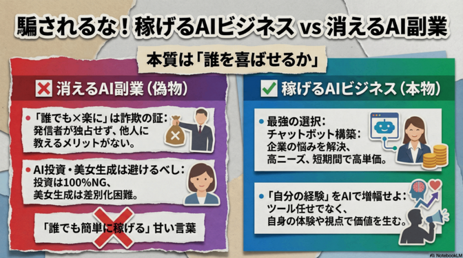 「誰でも楽に稼げる」は存在しない？最新AIビジネスの残酷な真実