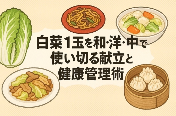 白菜1玉を和・洋・中で使い切る献立と健康管理術