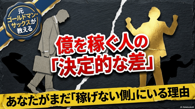 元ゴールドマン・サックス在籍者が語る：1%の「稼ぐ側」へ行くための時間投資術