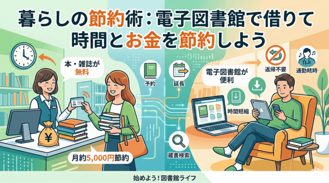 暮らしの節約術：電子図書館で借りて時間とお金を節約しよう