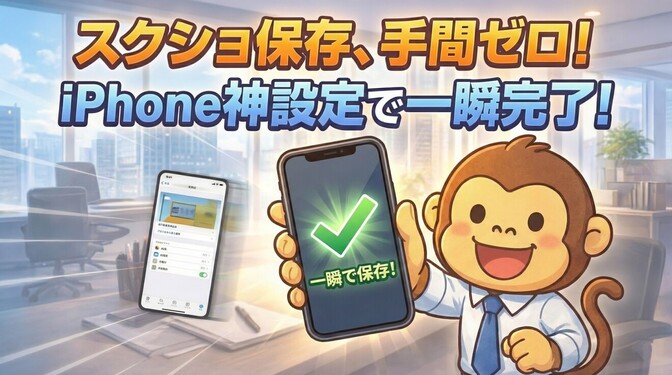 【iPhone】3分で完了！スクショ後「保存までの手間」をゼロにする設定方法！