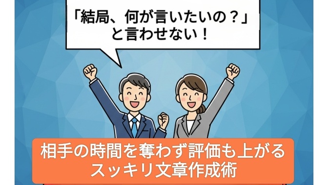 「結局、何が言いたいの？」と言わせない。 相手の時間を奪わず評価も上がる、スッキリ文章作成術