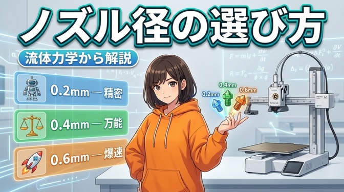 【ノズルの物理・前編】0.2mm・0.4mm・0.6mmノズルの違いを流体力学から解き明かす